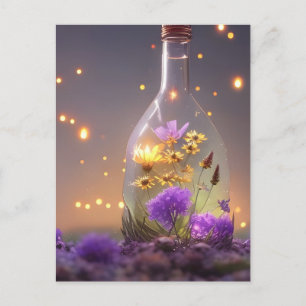 Flowers in a Bottle Postcard