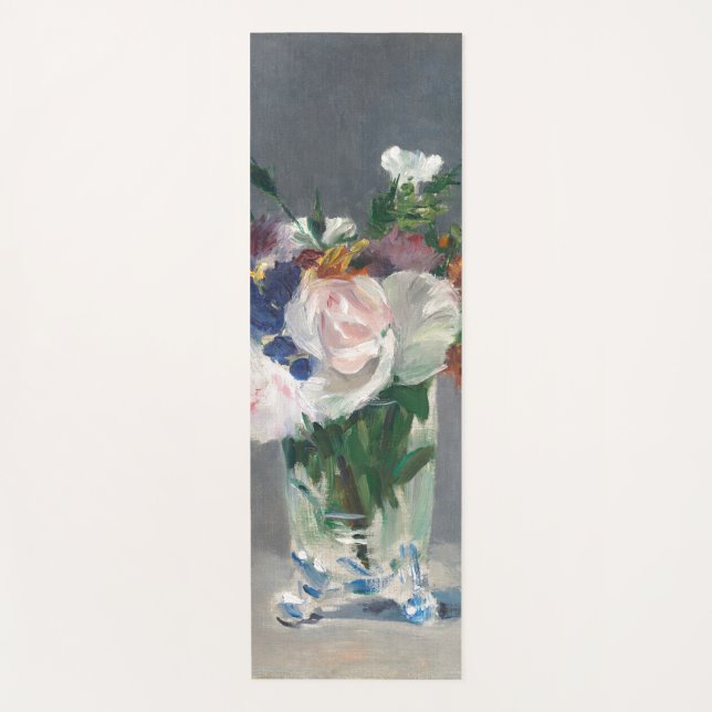 Flowers in a Crystal Vase Manet Impressionist Yoga Mat (Front)