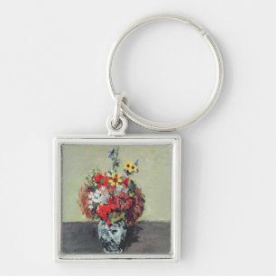 Flowers in a Delft vase, c.1873-75 Keychain