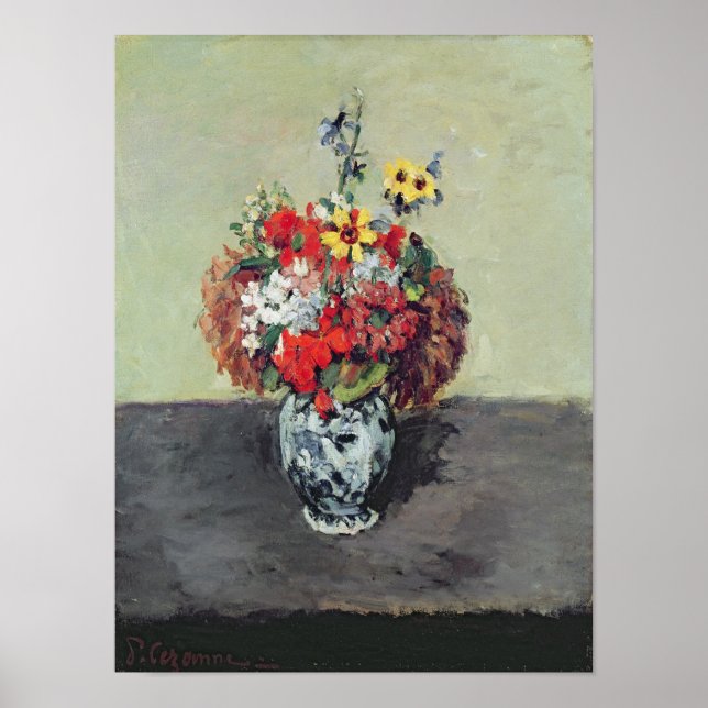 Flowers in a Delft vase, c.1873-75 Poster (Front)