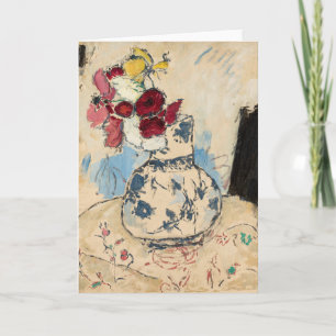 Flowers in a Flower Vase   Tadeusz Makowski Card