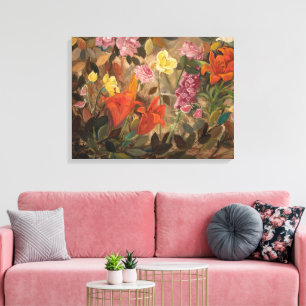 Flowers in a Garden   Tadeusz Makowski Canvas Print