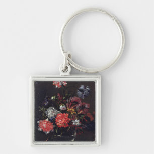 Flowers in a Glass Vase Keychain