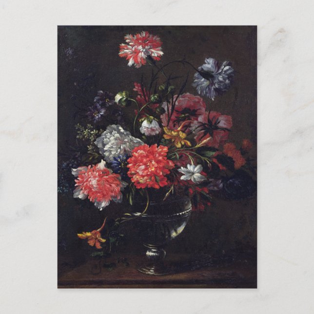 Flowers in a Glass Vase Postcard (Front)