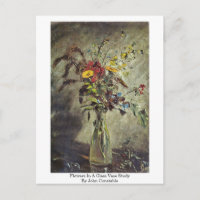 Flowers In A Glass Vase Study By John Constable