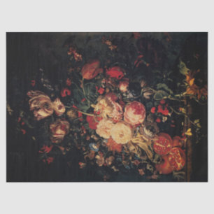 Flowers in a Glass Vase with Pomegranates, Ruysch Tissue Paper