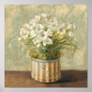 Flowers in a Hat Box Poster