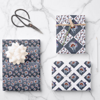 Flowers in a Light Bulb and Butterfly in Bisexual Wrapping Paper Sheet