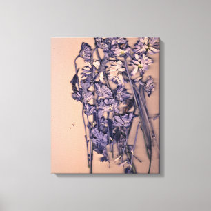 Flowers in a pink light canvas print
