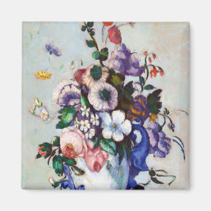 Flowers in a Rococo Vase, Paul Cezanne Magnet