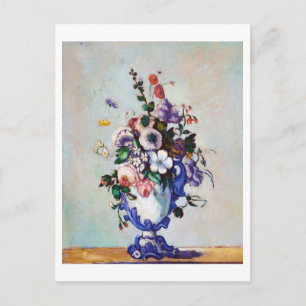 Flowers in a Rococo Vase, Paul Cezanne Postcard