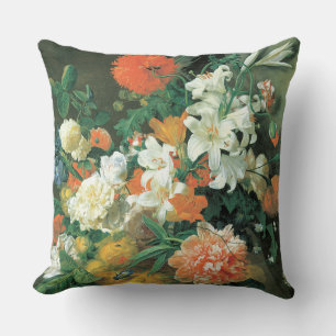 Flowers in a Terra Cotta Vase Throw Pillow