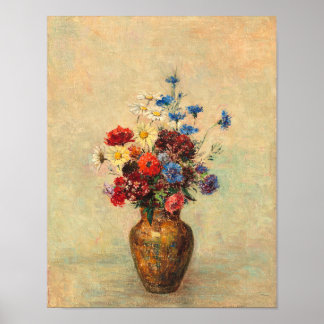 Flowers in a Vase by Odilon Redon Poster