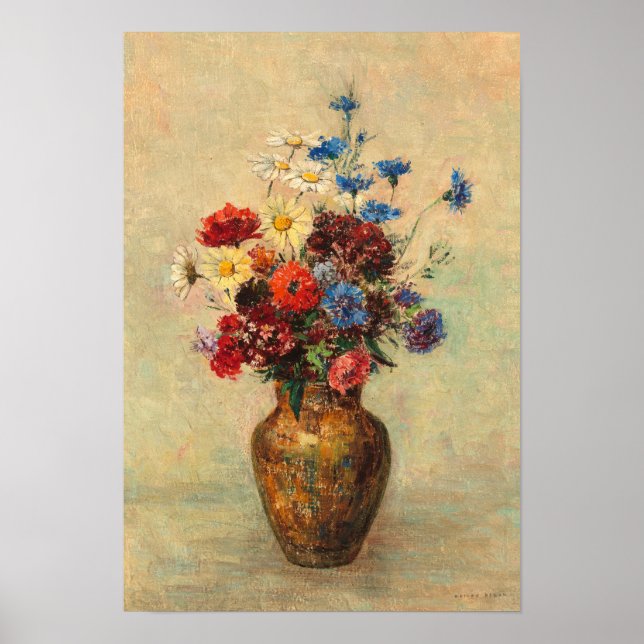 Flowers in a Vase, c.1910 Poster (Front)
