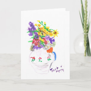 Flowers in a Vase Card