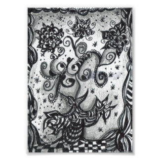 Flowers in a Vase Inspired Art Print