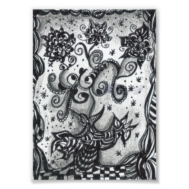 Flowers in a Vase Inspired Art Print (Front)