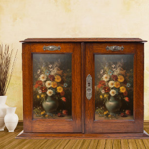 Flowers in a Vase Vintage Oil Painting Decoupage Tissue Paper