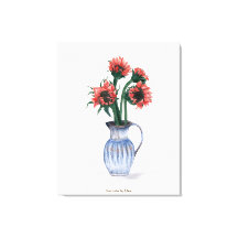 Flowers in a Vase Watercolor