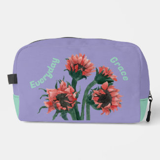 Flowers in a Vase Watercolor Dopp Kit