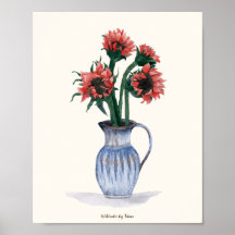 Flowers in a Vase Watercolor