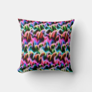 Flowers in abstract pastel colour throw pillow