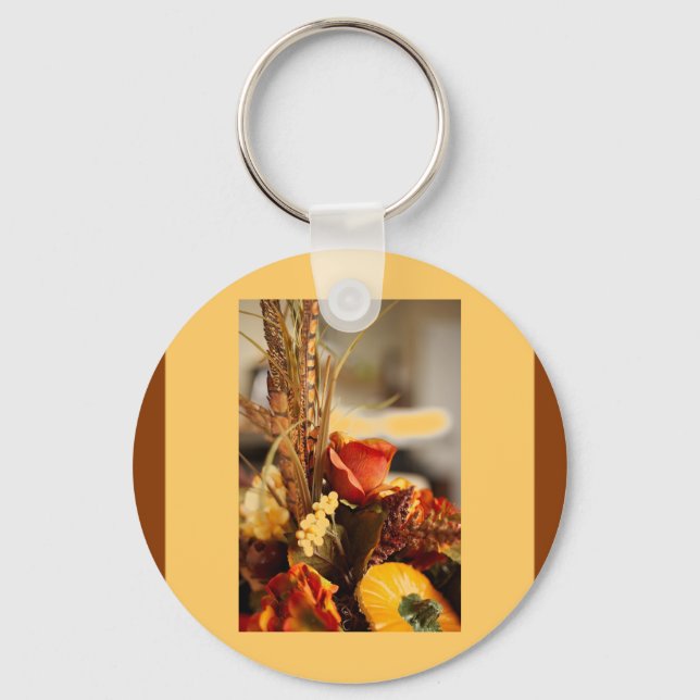 Flowers in Autumn Colours - Keychain (Front)