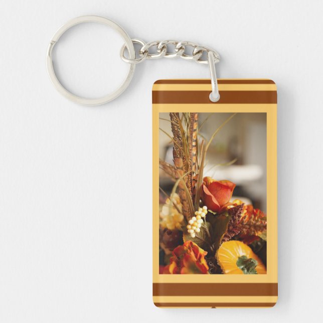 Flowers in Autumn Colours - Keychain (Front)