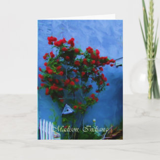 Flowers in Bloom in Madison, Indiana Card