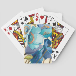 Flowers in Different Shades of Purple and Blue Playing Cards