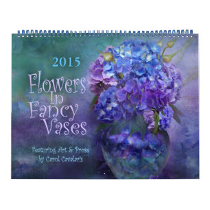 Flowers In Fancy Vases Art Calendar 2015