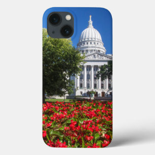Flowers In Front Of State Capitol Building iPhone 13 Case