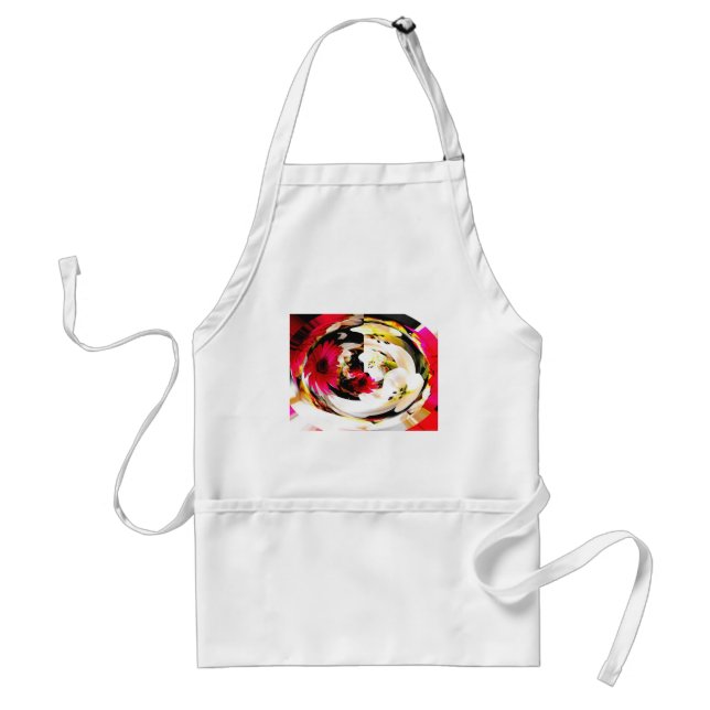 Flowers in glass standard apron (Front)