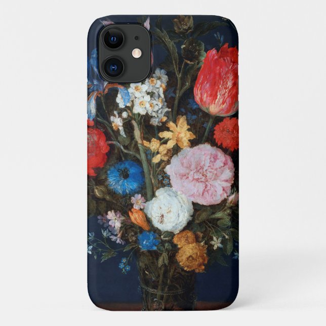 Flowers in Glass Vessel, Jan Brueghel the Elder Case-Mate iPhone Case (Back)