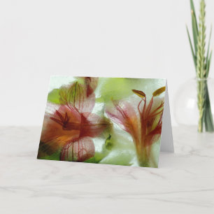 Flowers in ice card