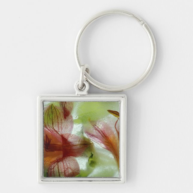 Flowers in ice keychain (Front)