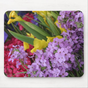 Flowers in Multiple Colours Mouse Pad