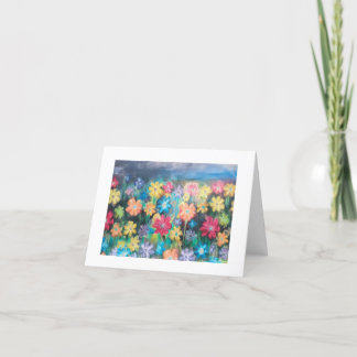 Flowers in Pastels - Thank You Card