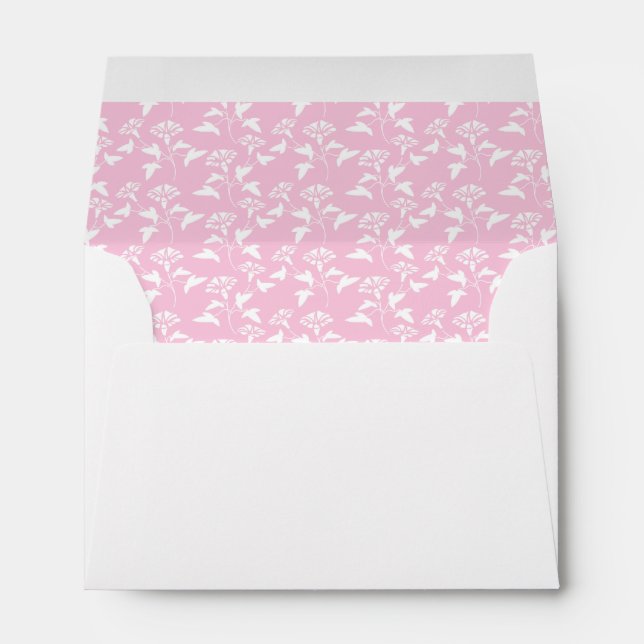 Flowers in Pink Background Envelope (Back (Bottom))
