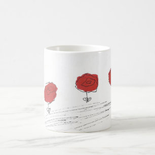 Flowers in Red Mug