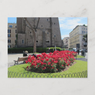 Flowers in Rome, Italy Postcard