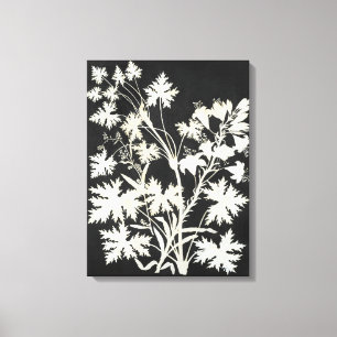 Flowers in Silhouette Canvas Print