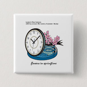 Flowers In Springtime Silly Funny Gifts & Tees 2 Inch Square Button