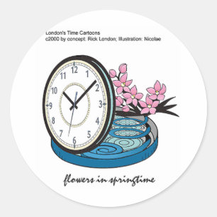 Flowers In Springtime Silly Funny Gifts & Tees Classic Round Sticker