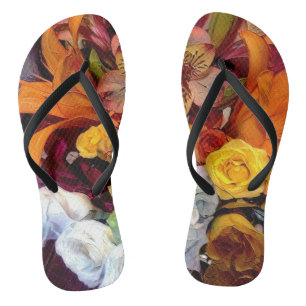 Flowers in Summer Day Flip Flops