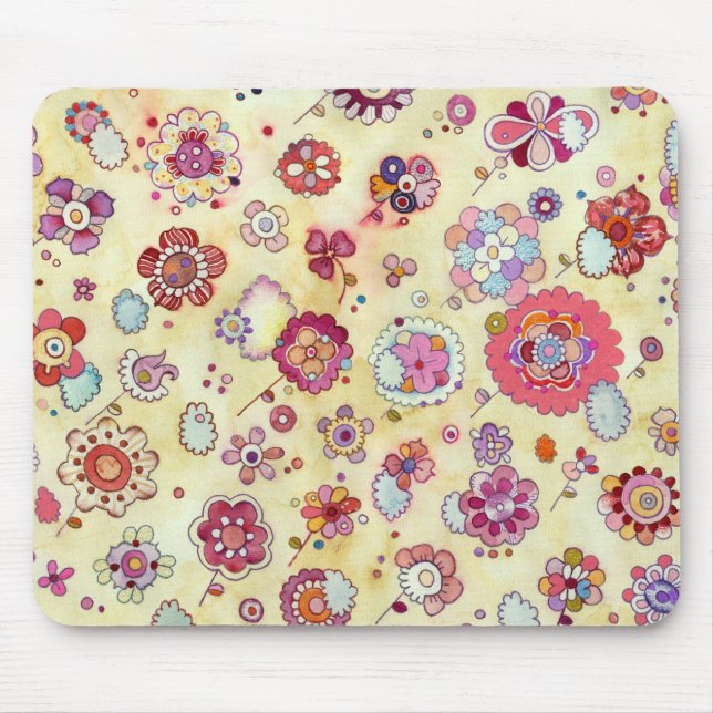 Flowers in the Clouds Mousepad (Front)