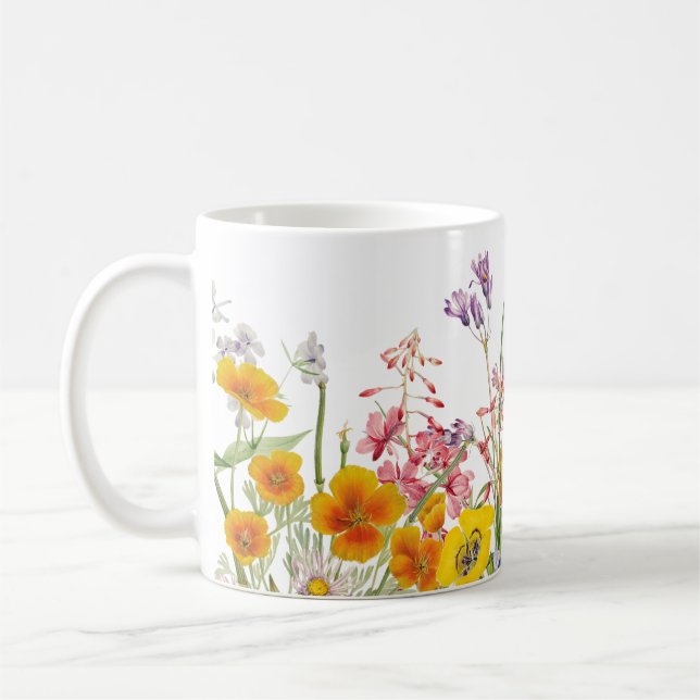 Flowers In The Garden Coffee Mug (Left)