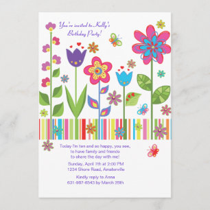 Flowers in the Garden Invitation