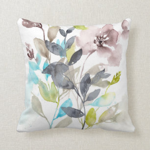 Flowers in the Mix Throw Pillow