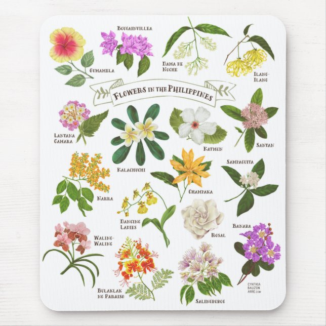 Flowers in the Philippines Mouse Pad (Front)